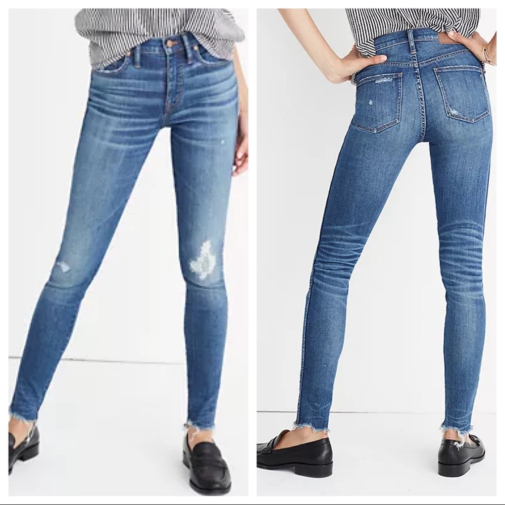 Madewell 9" High-Rise Skinny Jeans Rip‎ and Repair Edition Women’s Sz 27